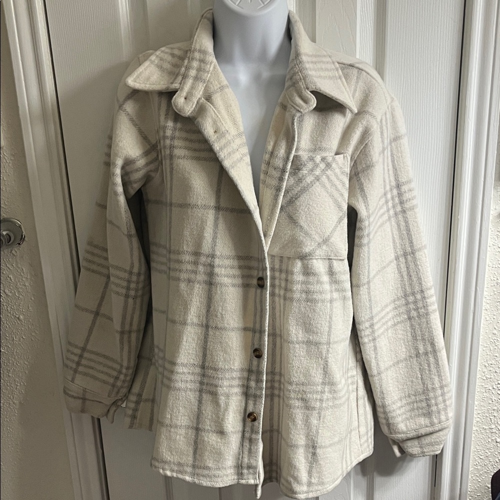 Plaid Cream Jacket for Men
